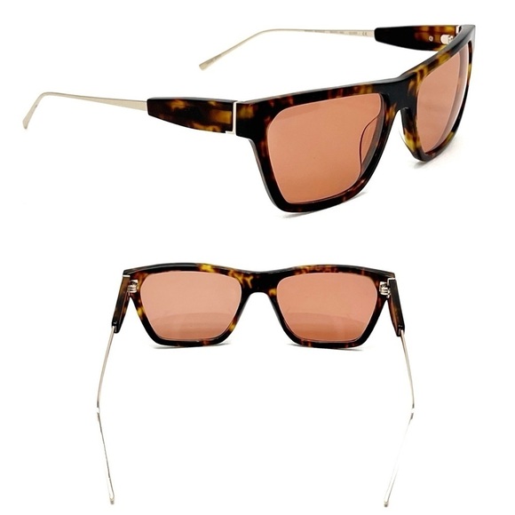 Derek Lam Natalie Sunglasses Cloud Tortoise Brown Frames Rose Lens Sunnies EUC
